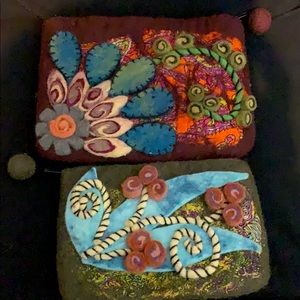 Two funky zip pouches✨